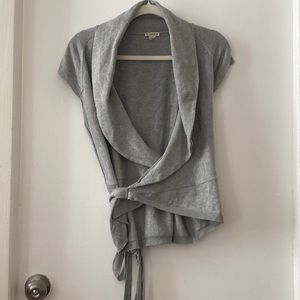 Grey sleeveless cardigan!
